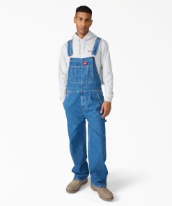 Loose Denim Bib Overalls
