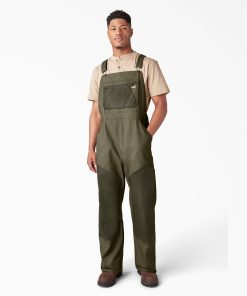 Waxed Canvas Double Front Bib Overalls