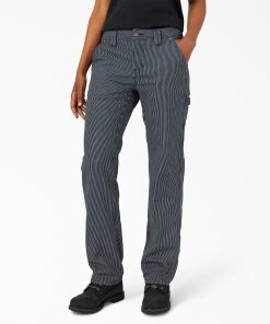 Women's FLEX Relaxed Fit Hickory Stripe Carpenter Pants