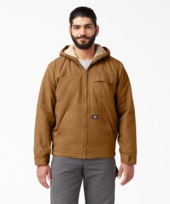 Duck High Pile Fleece Lined Hooded Jacket