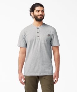 Heavyweight Short Sleeve Henley T-Shirt