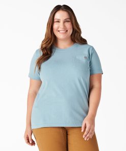 Women's Plus Heavyweight Short Sleeve Pocket T-Shirt