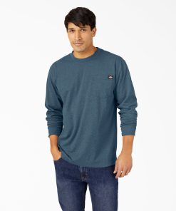 Heavyweight Heathered Long Sleeve Pocket T-Shirt